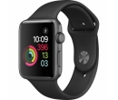 Apple Watch 2 42mm Space Grey Aluminium Case, Black Sport Band 