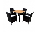 Set mobilier gradina pe-rattan, masa si 4 scaune