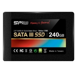 2.5"  SSD  240GB-SATA-III 6Gb/s Silicon Power "Velox V55" [R/W:556/480MB/s, 9mm, P3108, 3.5 Bracket]