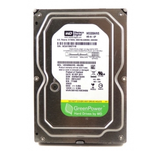 3.5" HDD Western Digital WD3200AVVS AV-GP 320Gb, 7200rpm, 8Mb, SATAII