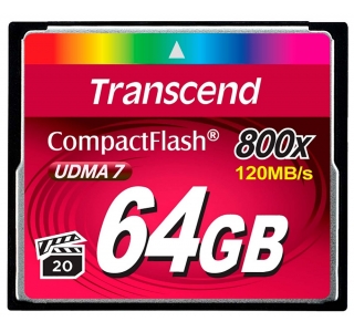 64GB CompactFlash Card,Transcend "TS64GCF800"