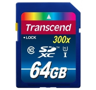 64GB  SDXC Card (Class 10) Transcend "TS64GSDU1"