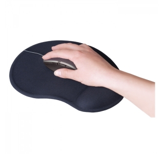 Mouse Pad SVEN "GL009BK", Black, Gel with wrist rest