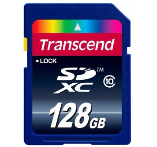 128GB SDXC Card (Class 10) Transcend "TS128GSDXC10U1"
