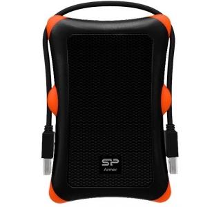 1.0TB (USB3.0) 2.5" Silicon Power "Armor A30", Black-Oragne, Anti-Shock (Military Drop Test)