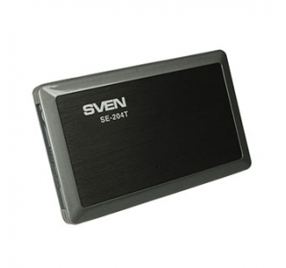 2.5" SATA HDD External Case (USB 2.0) SVEN "SE-204T", Alu, Black