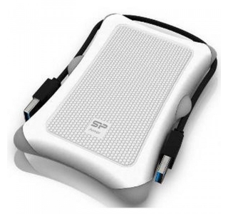 2.5" SATA HDD External Case (USB 3.0) Silicon Power "Armor A30", White-Grey, Anti-Shock