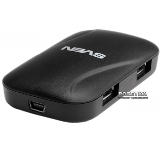 USB 2.0 Hub 4-port SVEN ""HB-011"", Black