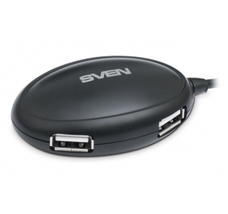 USB 2.0 Hub 4-port SVEN "HB-401", Black