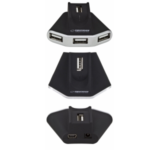 Esperanza USB Hub EA125,  mini-size, 4 ports, USB 2.0