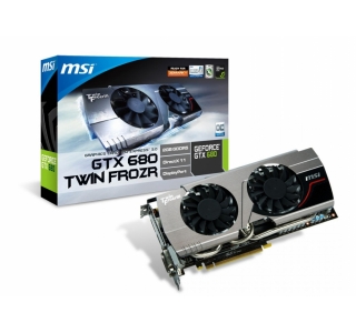 MSI PCI-E 2Gb GeForce GTX680  TwinFrozr, (1058/6008MHz) GDDR-V (256bit)