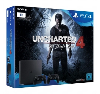 Sony PS4 Slim (Playstation 4),1TB + Extra Controller + Uncharted A Thief's End
