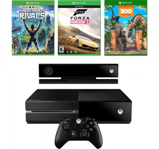 Microsoft Xbox One 500GB, Kinect + Kinect Sports Rivals, Forza Horizon 2, Zoo Tycoon