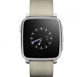 Smartwatch Pebble Time Steel, Argintiu