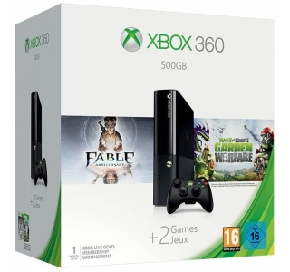 Microsoft Xbox 360 500GB + Fable + Plants vs Zombies