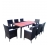 Set mobilier pentru gradina, maro, 8 scaune si masa, 190 x 190 x 75 cm — 2/6