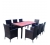 Set mobilier pentru gradina, maro, 8 scaune si masa, 190 x 190 x 75 cm — 5/6