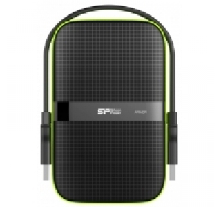 1.0TB (USB3.0) 2.5" Silicon Power "Armor A60", Black, Anti-Shock (Military Drop Test MIL-STD 810G)