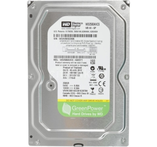 3.5" HDD 250GB-SATA-16MB Western Digital "AV-GP (WD2500AVCS)"
