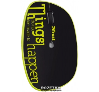 Pebble Wireless Mouse lime text