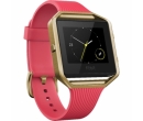 Smartwatch Fitbit Blaze, Curea Silicon S, Roz/Auriu 